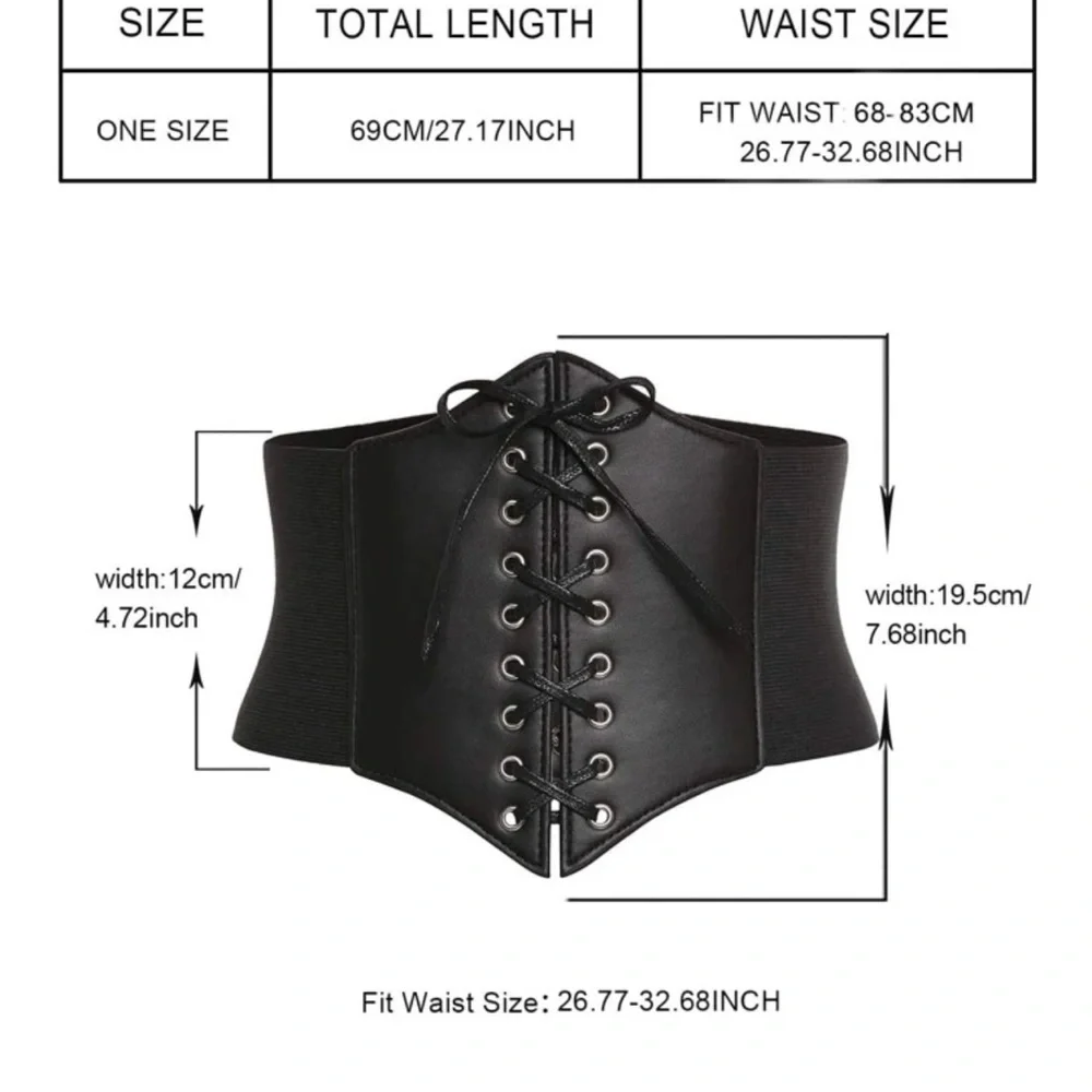 Gothic, black elastic belt